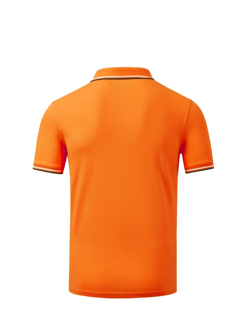 YEL PRO Men Quick Dry Breathable Elastic T-Shirt Orange - Image 2
