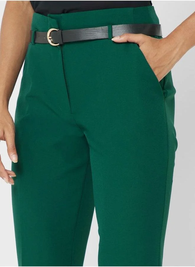 Refka by modanisa Belted High Waist Pants