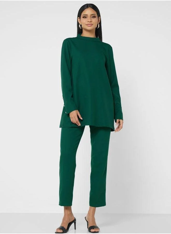 Refka by modanisa Belted High Waist Pants
