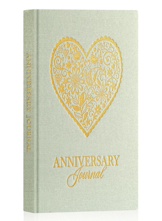 Lanpn Wedding Anniversary Journal Notebook - Linen First Year to 70th Anniversary Scrapbook Memory Book for Couples - Newlywed Marriage Journal Wedding Anniversary Book Gifts (Grey, 190 Pages) - Image 1