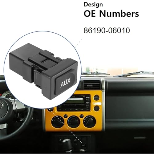 PANNUOSCS Aux Port Replacement - Compatible with 2005-2012 Toyota Prius Yaris FJ Cruiser Lexus ES350 LS460 - Replaces 86190-06010 86190-53010 - Auxiliary Input Adapter Aux Jack AuxInput Car Stereo Jack - Image 4