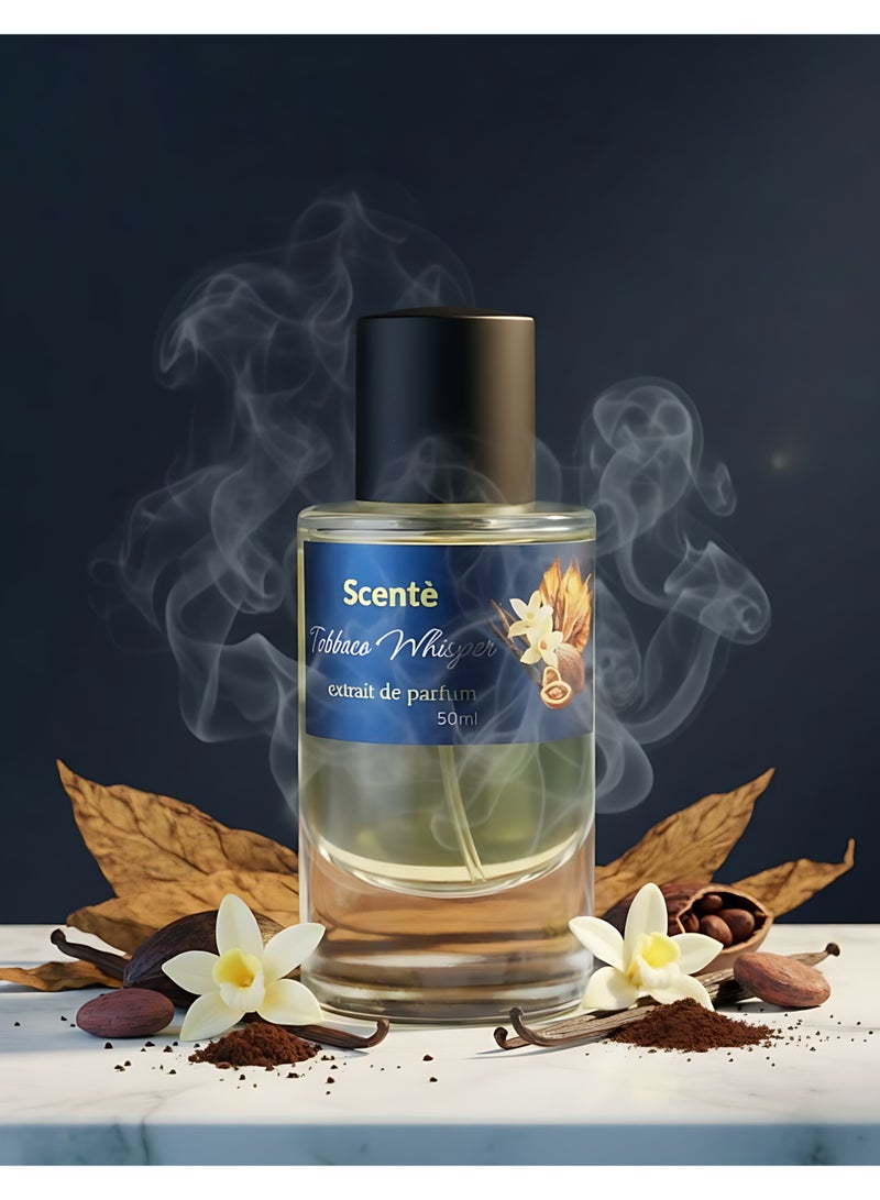 SCENTE Scentè Tobacco Whisper 50ml – Warm Spicy Vanilla Perfume for Men – Long Lasting, Sweet & Sophisticated Scent - Image 1