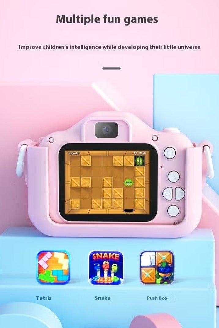 Kids Camera,1080P HD Digital Video Camera Toy for 3-12 Year Old Boys/Girls, Birthday Festival Gifts for Kids,USB Rechargeable Kids Selfie Camera with 32GB SD Card and card reader（Pink Unicorn） - Image 4