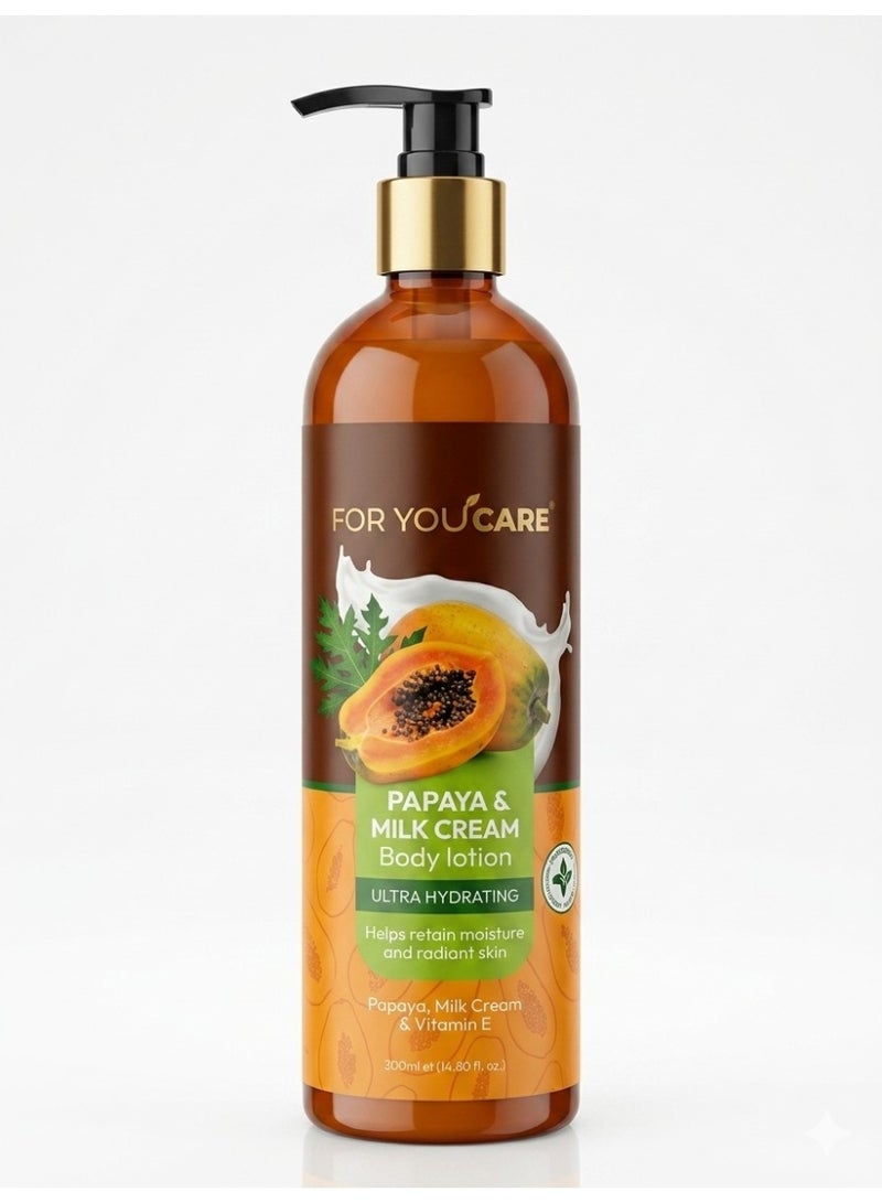 FOR YOU CARE PAPAYA AND CREAM BODY LOTION 500 ML