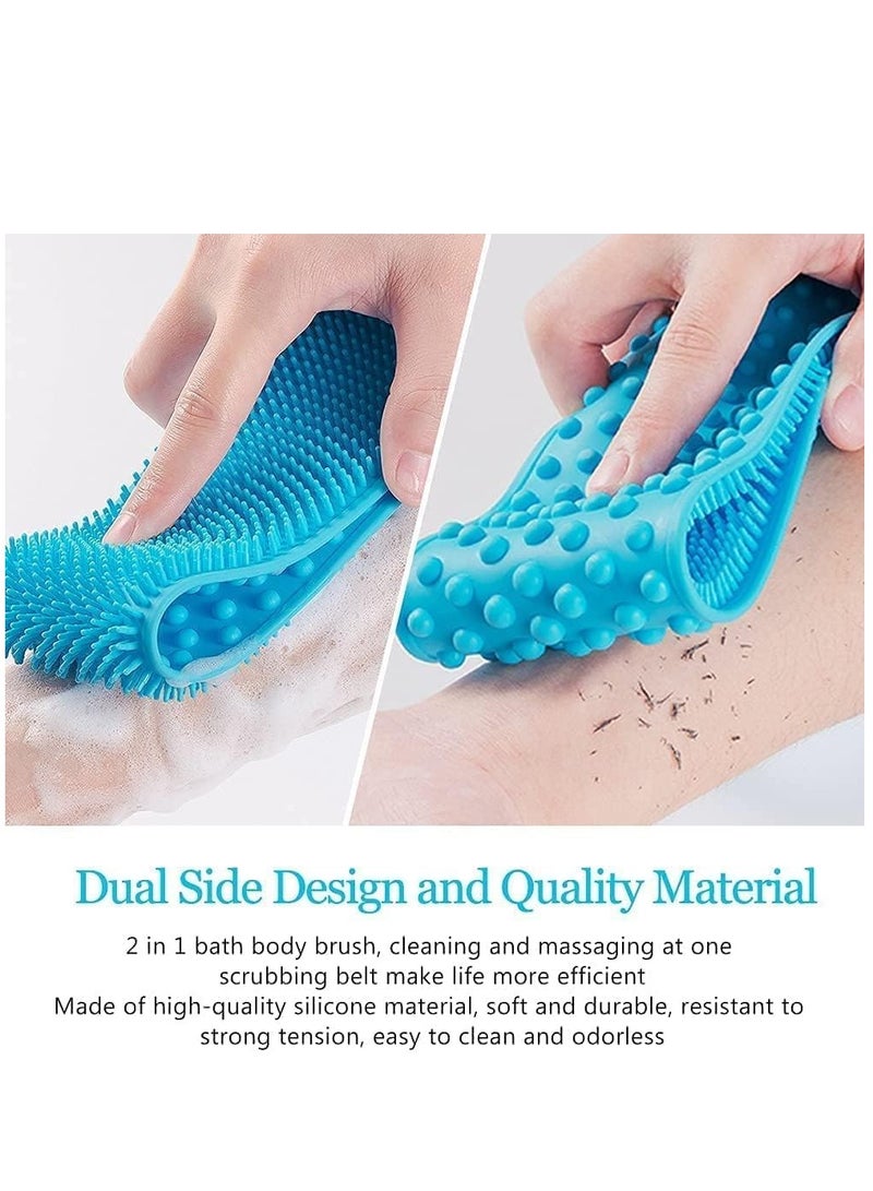 ELTRAZONE Silicone Back Scrubber for Shower, 2024 Silicone Updated Bath Body Brush for Men & Women, 76cm Back Washer for Shower Handle Body Washer Easy to Clean Washer Exfoliating More Hygienic - Image 4