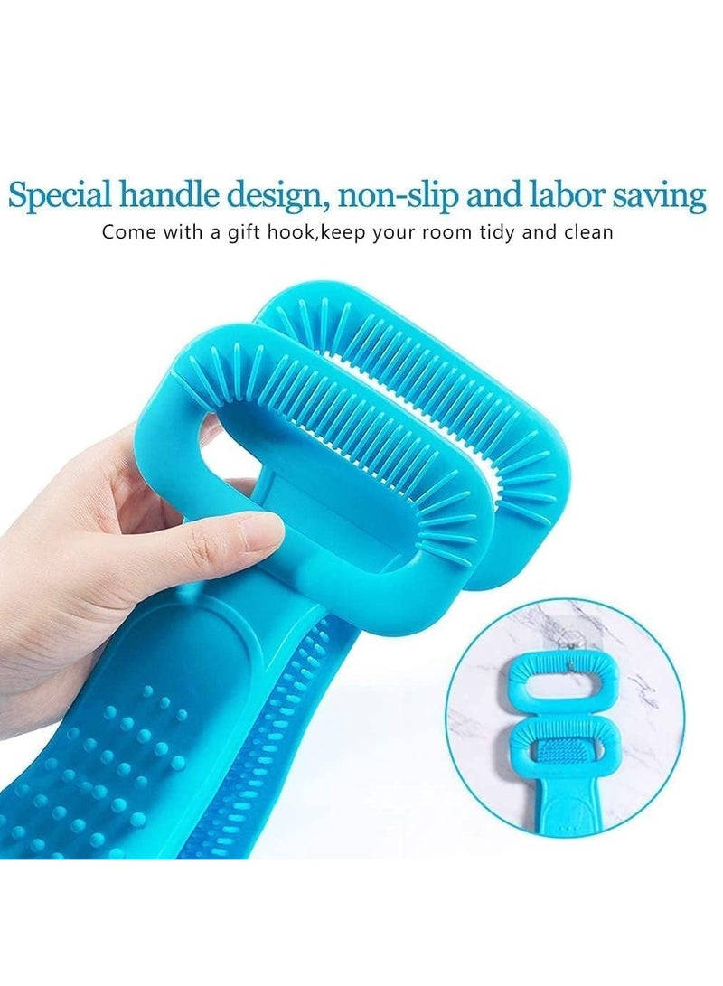 ELTRAZONE Silicone Back Scrubber for Shower, 2024 Silicone Updated Bath Body Brush for Men & Women, 76cm Back Washer for Shower Handle Body Washer Easy to Clean Washer Exfoliating More Hygienic - Image 3