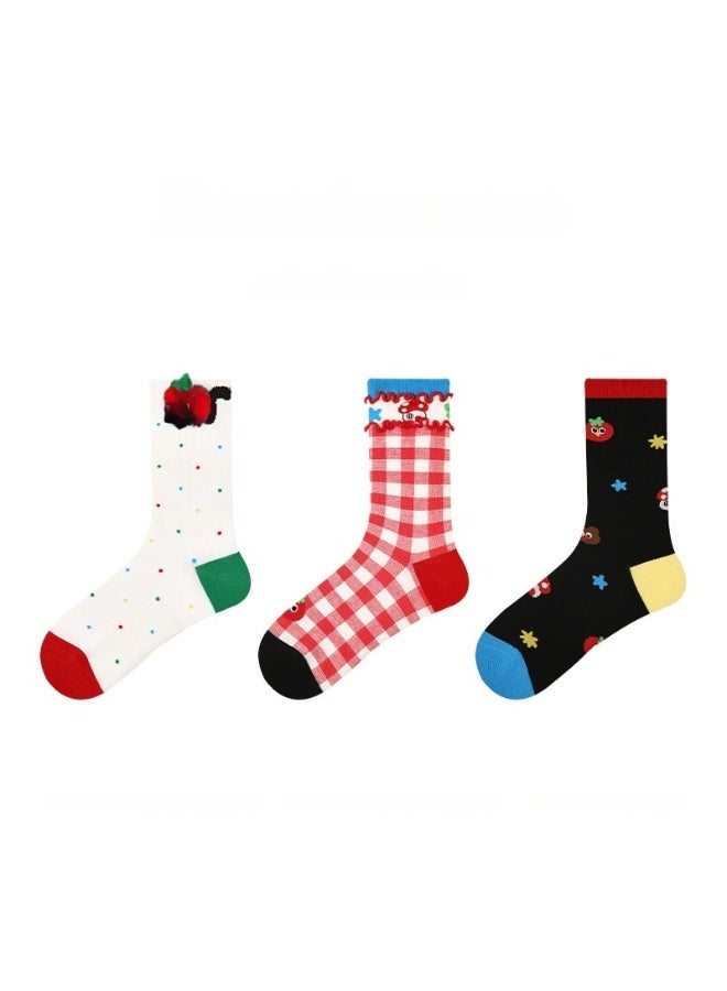 Fashion Anti Slip Breathable Sports Socks Three Piece Set