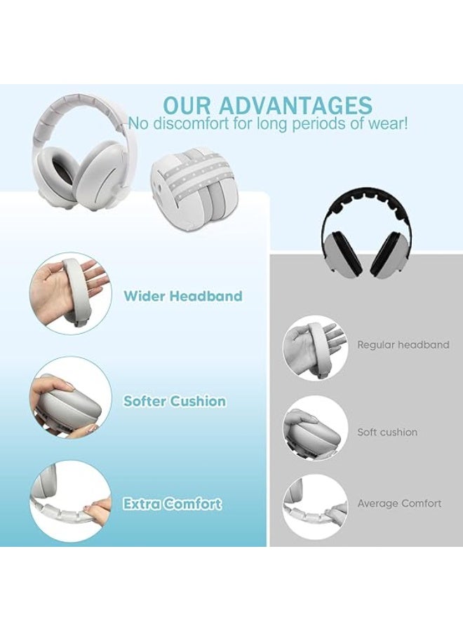 NANAO tech Baby Ear Protection 2-in-1 Head-Mounted Headphones, Noise Reduction Earmuffs, Hearing Protection & Improves Sleep, Soundproof for Infant Toddlers Up to 36 Months - Image 4