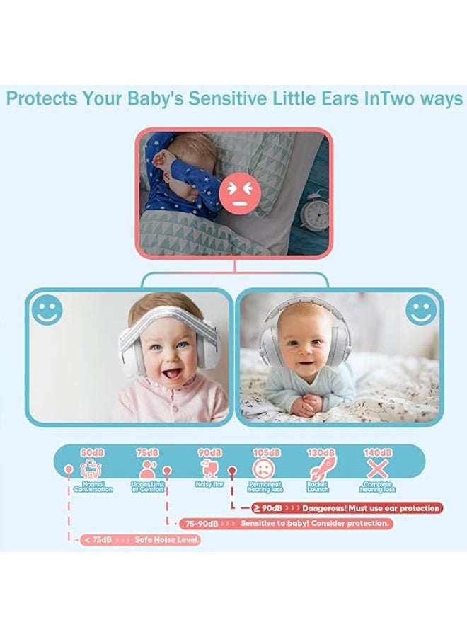 NANAO tech Baby Ear Protection 2-in-1 Head-Mounted Headphones, Noise Reduction Earmuffs, Hearing Protection & Improves Sleep, Soundproof for Infant Toddlers Up to 36 Months - Image 5
