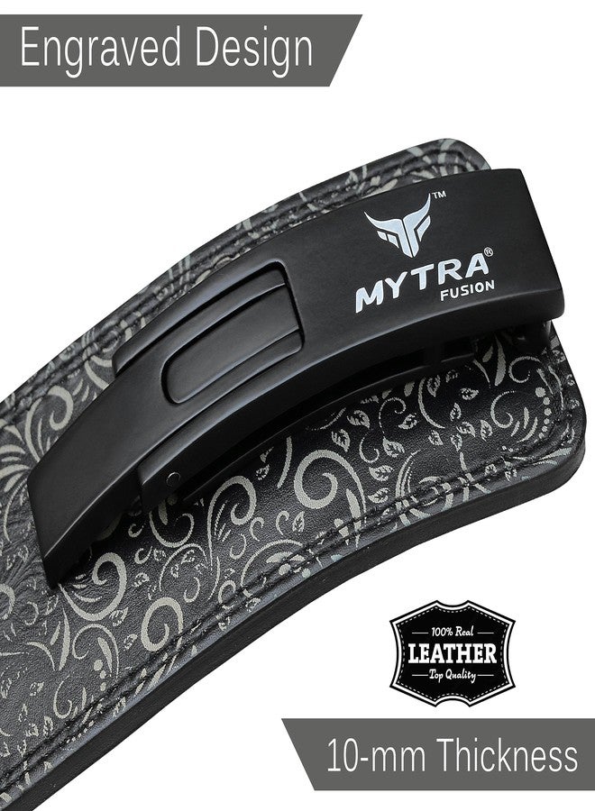 Mytra Fusion Gym Belt whit Buckle Weight Lifting Belt for Gym, Fitness, Workout, women & men Weightlifting Belt (Black, S) - Image 4
