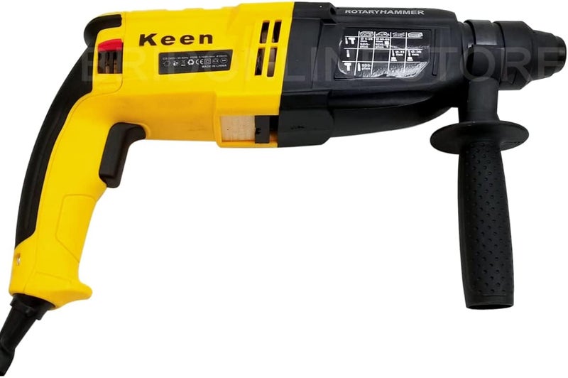 Heavy Duty Rotary Hammer Drill With 9 Pcs Accessories For Wall, Steel, Aluminum Works, 950W / 220-240V / 50-60Hz / 1600Rpm - Min / 28 Mm 950 Watt Model-Os-101 Yellow - Image 2