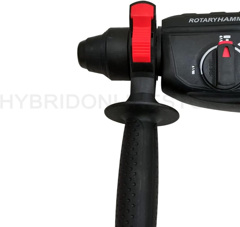 Heavy Duty Rotary Hammer Drill With 9 Pcs Accessories For Wall, Steel, Aluminum Works, 950W / 220-240V / 50-60Hz / 1600Rpm - Min / 28 Mm 950 Watt Model-Os-101 Yellow - Image 4