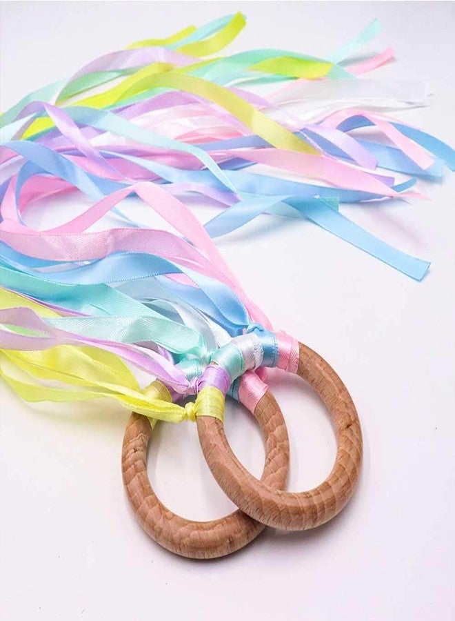 TANOFAR Montessori Toy | Hand Kite |Sensory Ribbon Toy | Wooden Toddler Toys | Rainbow Hand Kite - Image 4