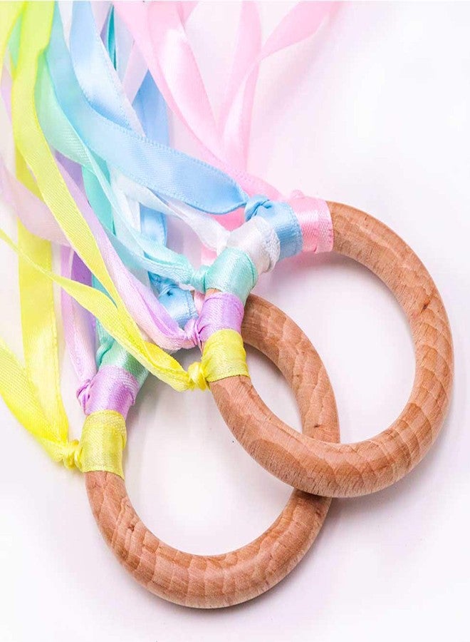 TANOFAR Montessori Toy | Hand Kite |Sensory Ribbon Toy | Wooden Toddler Toys | Rainbow Hand Kite - Image 1
