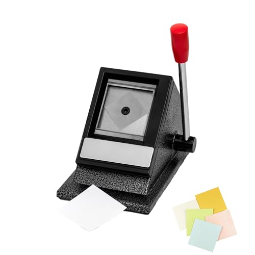 YuanWH Table Top Passport ID Photo Cutter 2""×2"", Ergonomic Picture Cutter with Long Handle, Manual Cutter Punch with Precise Cutting for Standard Photo, PVC Cards, and More, Black - Image 4