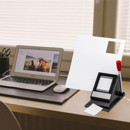 YuanWH Table Top Passport ID Photo Cutter 2""×2"", Ergonomic Picture Cutter with Long Handle, Manual Cutter Punch with Precise Cutting for Standard Photo, PVC Cards, and More, Black - Image 3