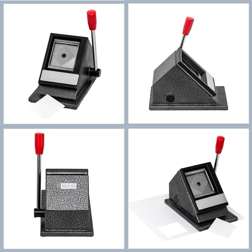 YuanWH Table Top Passport ID Photo Cutter 2""×2"", Ergonomic Picture Cutter with Long Handle, Manual Cutter Punch with Precise Cutting for Standard Photo, PVC Cards, and More, Black - Image 5