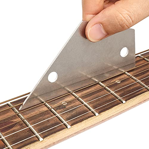 Meideal Guitar Luthier Tool Kit Including Fret Crowning File, Fret Leveler Sanding Beam, Fret Rocker, String Spreaders, Fingerboard Guards, and Replacement Sanding Papers for Guitar Bass Fret Leveling Kit - Image 4