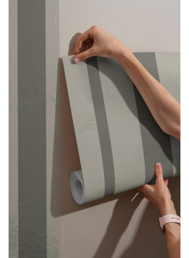 Home Gallery Vertical Lines Stripe Background Fabric Wallpaper Covers An Area ​​Up To 4.2Mx3M With Adhesive  And Smoothing Tool - Image 4