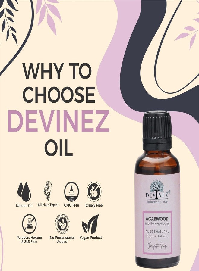 Devinez Agarwood Essential Oil, 100% Pure, Natural & Undiluted, 15ml - Perfect Skin tonic, Smooth Wrinkles, Fight Free Radicals, Firm and Tone the Skin, Enhance Skin Rejuvenation - Image 2