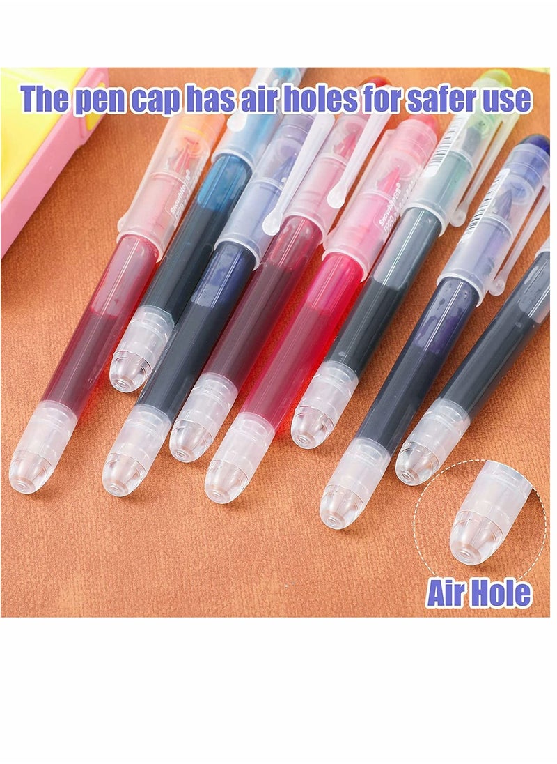 SYOSI Disposable Fountain Pens 12 Pcs 8 Color Quick Drying Ink Pen Smooth Writing Multicolor Art Supplies for Sketching Journaling Calligraphy and Doodling (Mixed Colors)  - Image 4