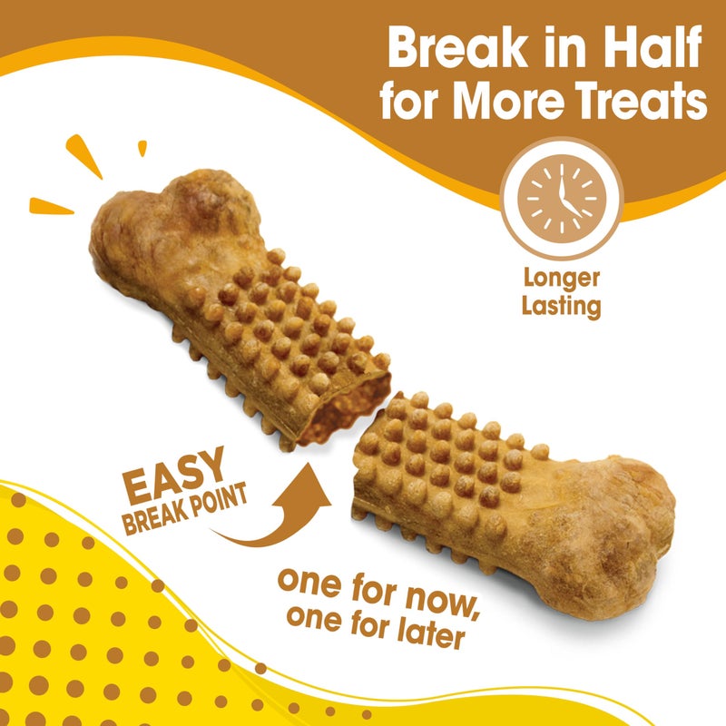 Nylabone Nubz Natural Dog Chews, Peanut Butter Flavor Treats for Large Dogs, Long Lasting Dog Chew Bones Made in the USA, Rawhide Free, for Dogs Over 30 lbs. (18 Count) - Image 2