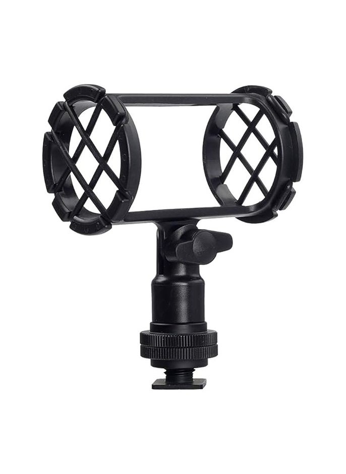 BOYA BY-C04 Camera Microphone Shock Mount with Camera Cold Shoe Compatible with AKG D230 Senheisser ME66 Rode NTG-2 NTG-1 Audio-Technica AT-875R  Microphone