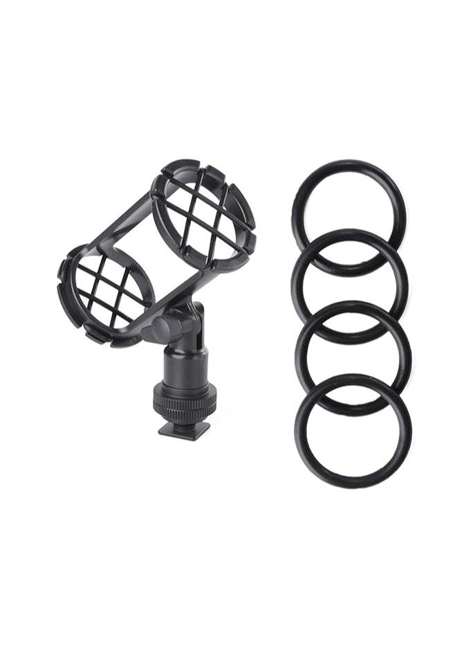 BOYA BY-C04 Camera Microphone Shock Mount with Camera Cold Shoe Compatible with AKG D230 Senheisser ME66 Rode NTG-2 NTG-1 Audio-Technica AT-875R  Microphone