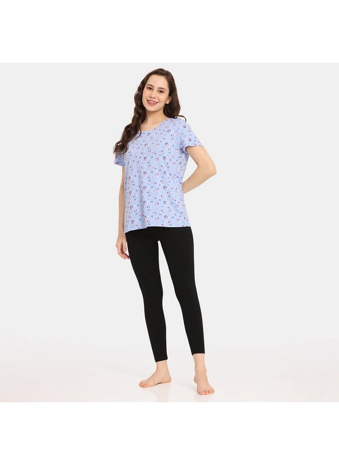 zivame Set of 2 - Zivame Printed T-shirt with Short Sleeves  - Image 2