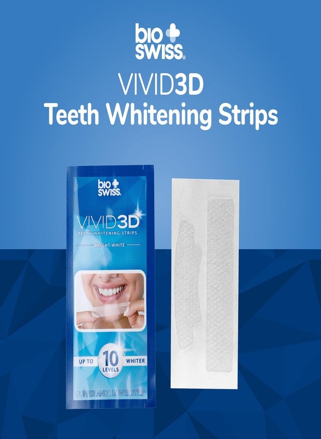 BioSwiss Teeth Whitening Strips, Vivid 3D Ultra White Mint Tooth Whitener Strip Set, Pack of 28, Blue Box - Image 3