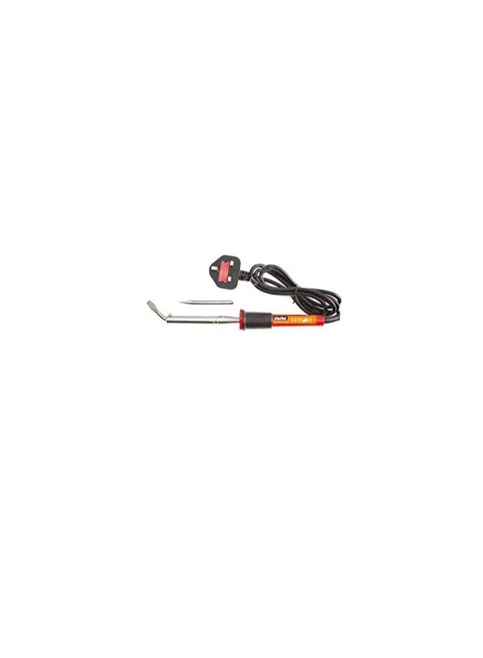Clarke 230VAC Heavy Duty Professional Electric Soldering Iron Copper Tip Chisel Point (60W)  - Image 1