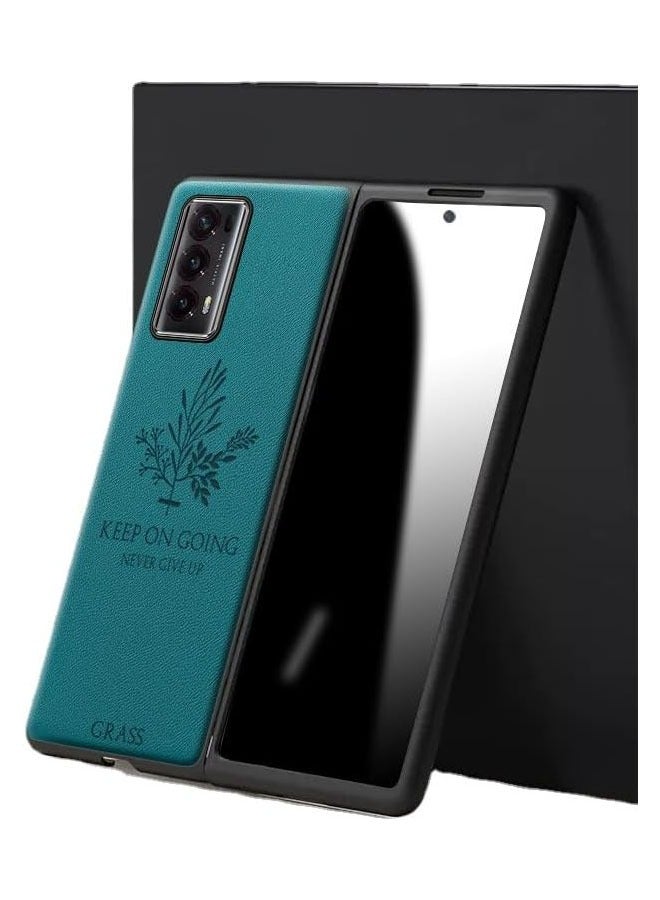 general Compatible with Honor Magic V2 5G 2023 Case, PU Leather Flip Cover Floral Grass Printed Shockproof Phone Shell Fundas Holster Protector Case - Image 1