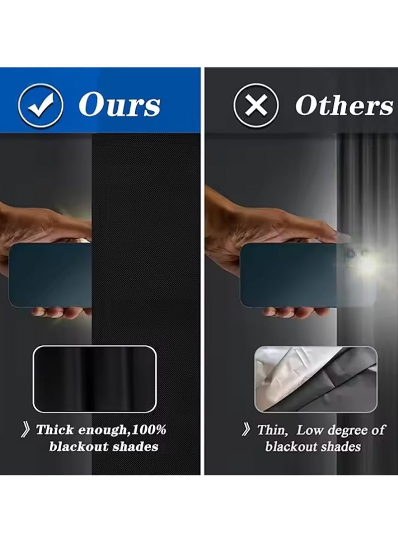 GoodTool Portable Full Blackout Curtains With Adhesive Velcro And Double-Sided Adhesive Can Be Cut To DIY Curtains - Image 5