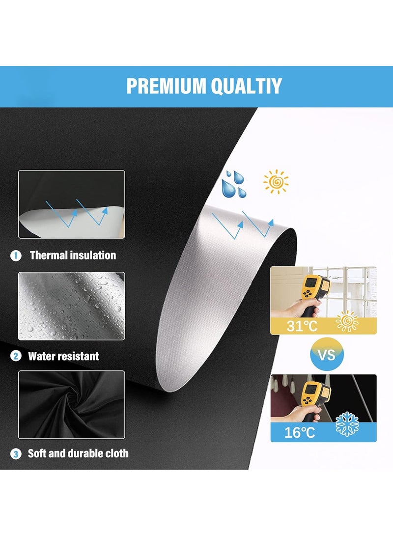 GoodTool Portable Full Blackout Curtains With Adhesive Velcro And Double-Sided Adhesive Can Be Cut To DIY Curtains - Image 2