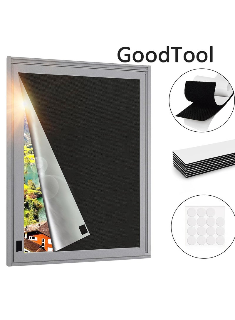 GoodTool Portable Full Blackout Curtains With Adhesive Velcro And Double-Sided Adhesive Can Be Cut To DIY Curtains - Image 1