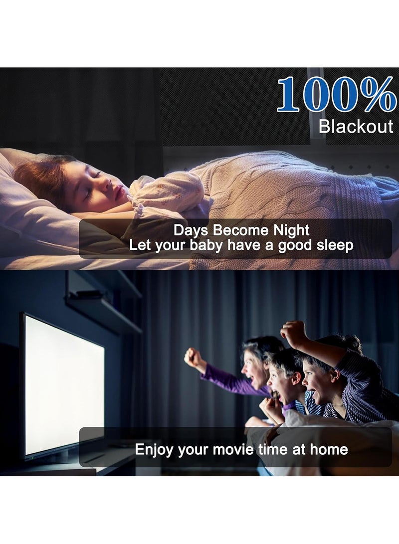 GoodTool Portable Full Blackout Curtains With Adhesive Velcro And Double-Sided Adhesive Can Be Cut To DIY Curtains - Image 3