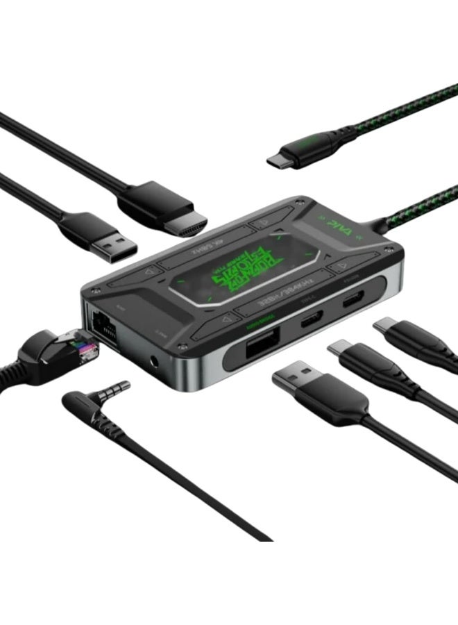 بيفا محطة إرساء Piva DS7 متعددة الوظائف 7 في 1 USB-C للألعاب الإلكترونية PUBG - شحن سريع PD بقوة 100 واط، منفذ HDMI بدقة 4K بمعدل 60 هرتز، منفذ إيثرنت 1000، منفذي USB 3.1، منفذ صوت 3.5 ملم، موزع Type-C صغير الحجم للأجهزة اللوحية والهواتف الذكية - Image 1