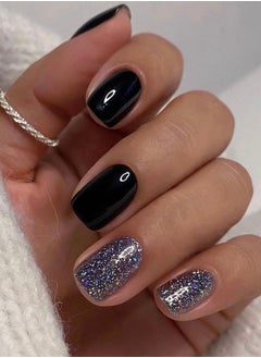 SYNSYB French Tip Press On Nails - Package Soft Gel French Fake Nails Short, Salon-quality Press On Nails, Seamless Glue-on Nails for Woman Nail Art Manicure  - Image 1