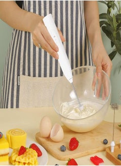 Generic Handheld Milk Frother, Rechargeable Electric Mixer For Coffee Drink, 3 Speed Adjustable Hand Held Mixer For Mini Whisk - White  - Image 3
