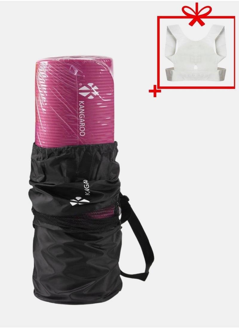 KANGAROO A 1.5 cm yoga exercise mat with a gift belt and back brace 