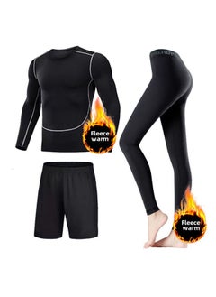Swimsuit Women's Split Large Size Conservative Swimming Trunks For Chubby Girls Long-sleeved Trousers For Students Sunscreen Diving Suit-Color:Women-Three-piece (plus Velvet)-Size:L