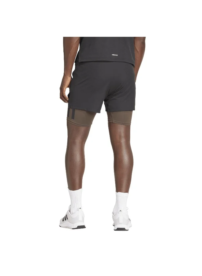 adidas شورت تدريب رجالي Power 2In1 أسود XS7
