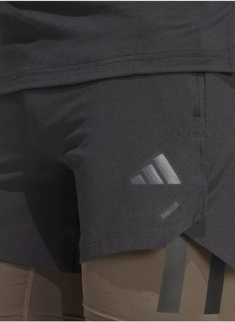 Adidas Power 2In1 Sho Black Training Shorts For Men Xs7