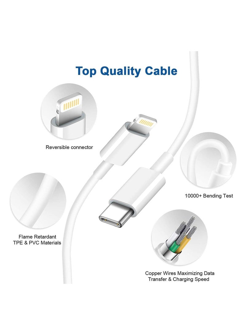 MUNTAQI 20W Type-C PD Super Fast Charger Wall Adapter [with 1M Type C to Lightening Cable] for Quick Charge 3.0 & Power Delivery 3.0 Compatible for iPhone 13/13 Mini/13 Pro Max/12/12 Pro Max, iPad Mini/Pro, - Image 5