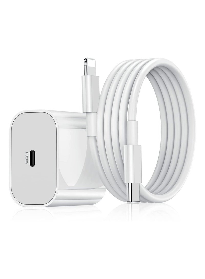 MUNTAQI 20W Type-C PD Super Fast Charger Wall Adapter [with 1M Type C to Lightening Cable] for Quick Charge 3.0 & Power Delivery 3.0 Compatible for iPhone 13/13 Mini/13 Pro Max/12/12 Pro Max, iPad Mini/Pro, - Image 2