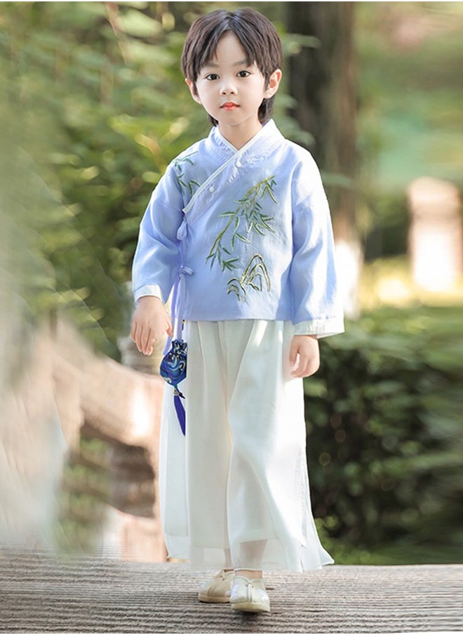Al Aoyama - Boys' Hanfu Chinese Style Set Shirt Pants Two-piece Suits Spring And Autumn  New Children's Tang Dynasty Fashion Clothes unisex - Image 1