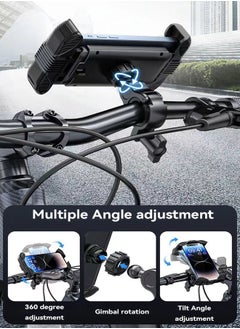 GUDOO Bike Phone Holder, Motorcycle Phone Mount - Motorcycle Handlebar Cell Phone Clamp, Scooter Phone Clip for iPhone 15 Pro Max Plus, 14 Pro Max, S23 S24 Ultra, 4.7-6.8" Smartphone  - Image 5