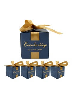 Creative Candy Favor Boxes, 20Pcs for Birthday and Wedding Parties, Gift Boxes with Ribbon for Baby Showers and Celebrations, Elegant Square Design for Special Events