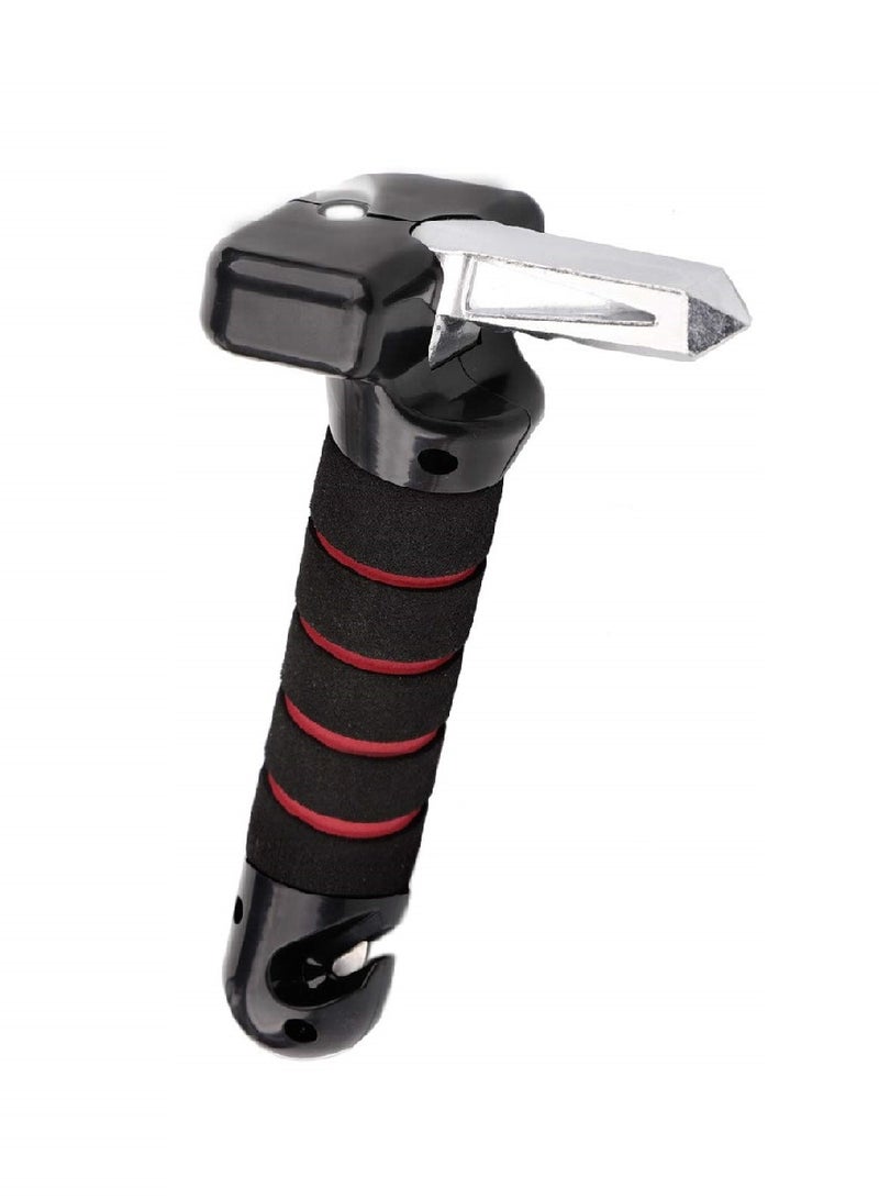 Emergency Seat Belt Cutter & Window Hammer Tool for Elderly - Portable Car Handle Assist with LED Lights, Multifunctional Safety Handle for Auto Accessories. - Image 1