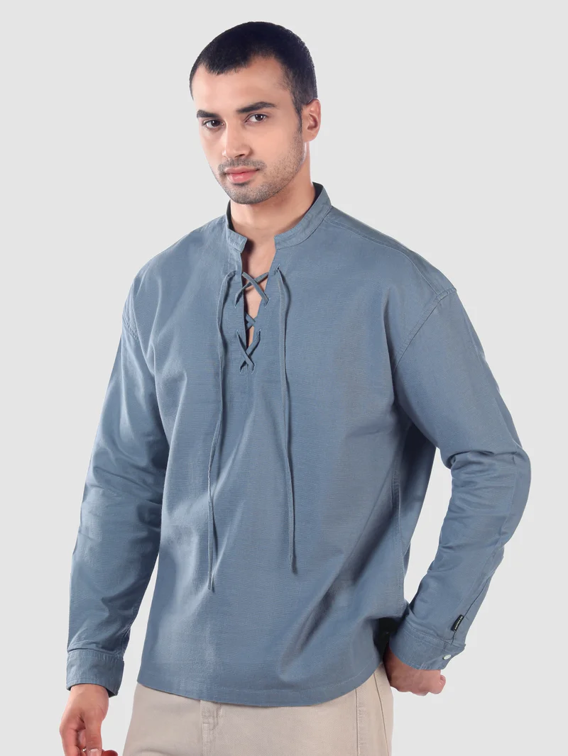 بيونغ قميص أكسفورد سافوي أزرق